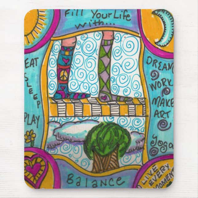 Fill Your Life With Balance...mousepad Mouse Pad (Front)