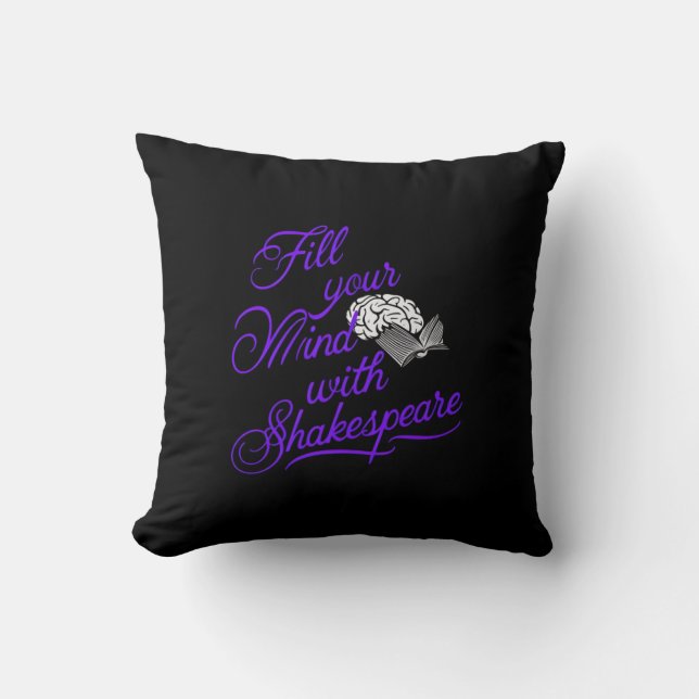  Fill Your Mind with Shakespeare The Ultimate Gift Cushion (Front)