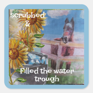 filled trough  today sweet Jamie  Square Sticker