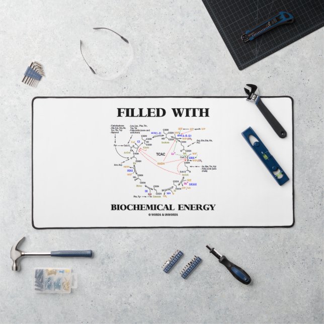 Filled With Biochemical Energy Krebs Cycle Humour Desk Mat (Workstation)
