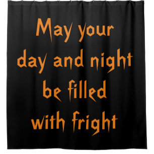 Filled with Fright Halloween Shower Curtain