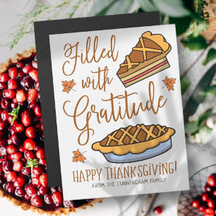 Filled with Gratitude Happy Thanksgiving Holiday