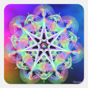 Filled With Light Square Sticker