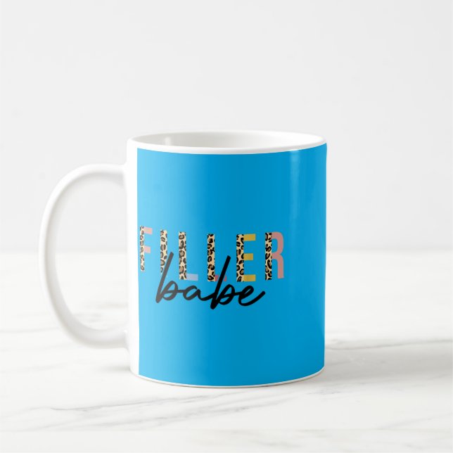 Filler Babe Leopard Dermal Fillers Nurse Injector Coffee Mug (Left)