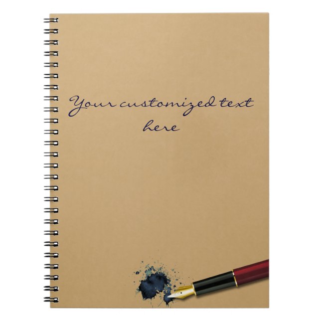 Filler Fountain Pen with Ink Blot - Notebook (Front)