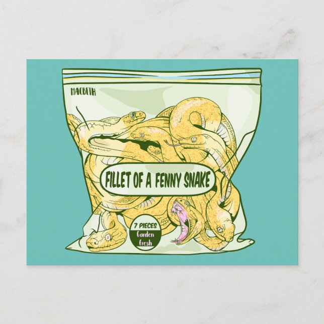 FILLET OF A FENNY SNAKE Macbeth Postcard (Front)