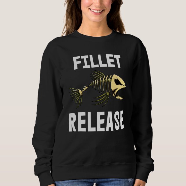 Fillet Release Tee Skeleton Fish Bone Tees Sharp T (Front)