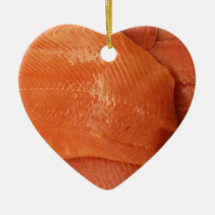 Filleted Salmon Ceramic Tree Decoration