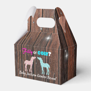 Filly Or Colt Western Style Gender Reveal Favour Box