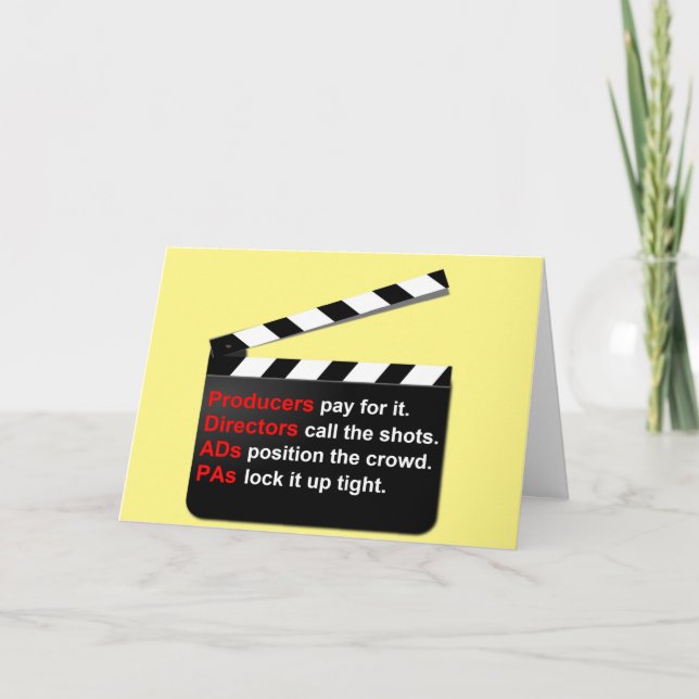 Film and Movie crew on the move for new ideas? Card (Front)