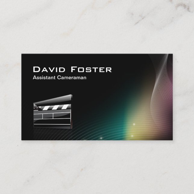 Film Assistant Cameraman Director Business Card (Front)