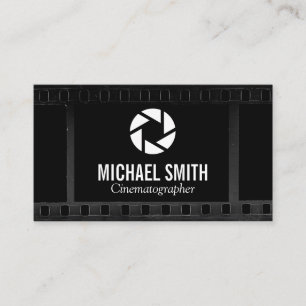 Film Background   Camera Lens Icon Business Card