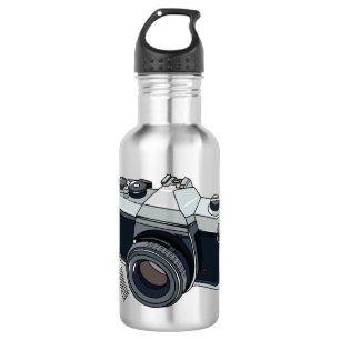 Film camera cartoon illustration 532 ml water bottle
