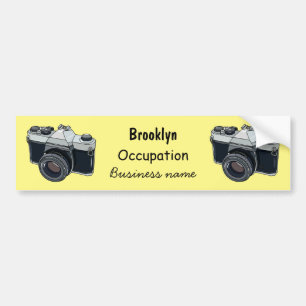 Film camera cartoon illustration bumper sticker
