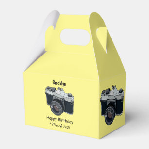 Film camera cartoon illustration favour box