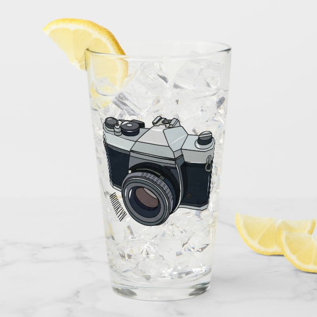Film camera cartoon illustration glass (Front Ice)