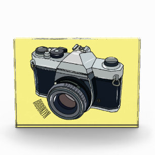 Film camera cartoon illustration photo block