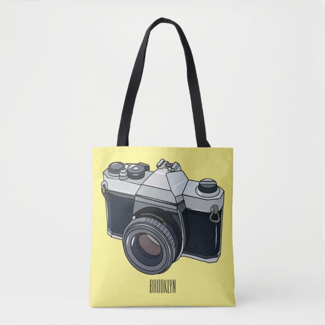 Film camera cartoon illustration tote bag (Front)