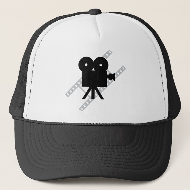 film camera icon trucker hat (Front)