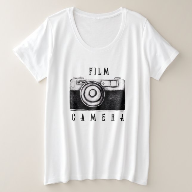 Film Camera T-Shirt Plus Size T-Shirt (Design Front)
