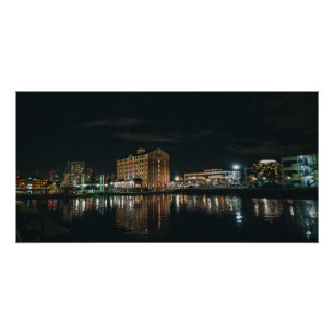 Film city night photo poster
