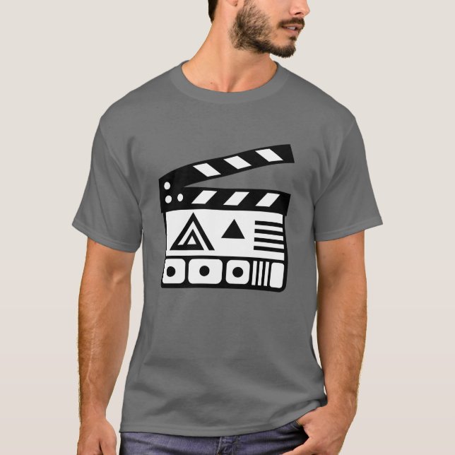 Film Clapboard Icon Cinematic Design vintage T-Shirt (Front)