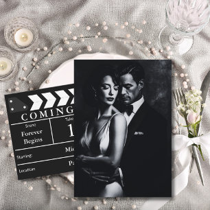 Film Clapperboard Elegant Wedding Save the Date Invitation