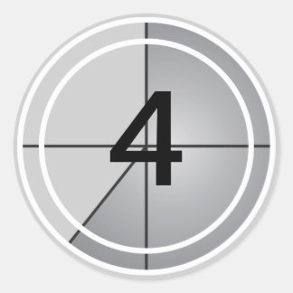 Film Countdown Classic Round Sticker
