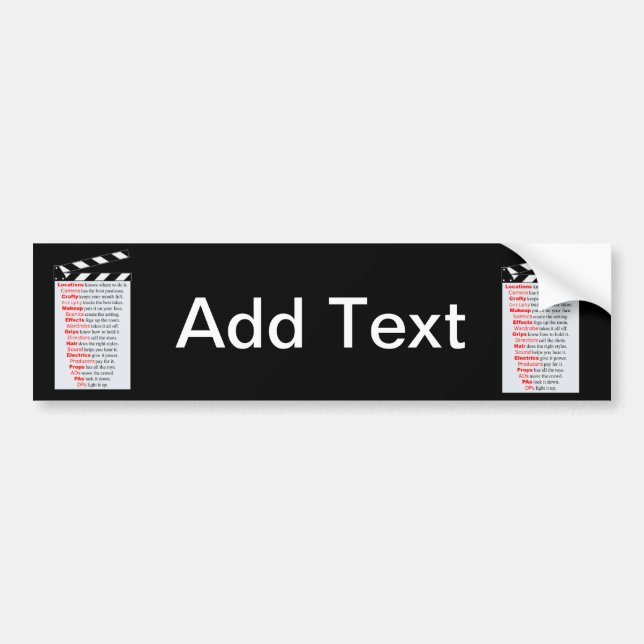 Film Crew Movies need  new idea? Bumper Sticker (Front)