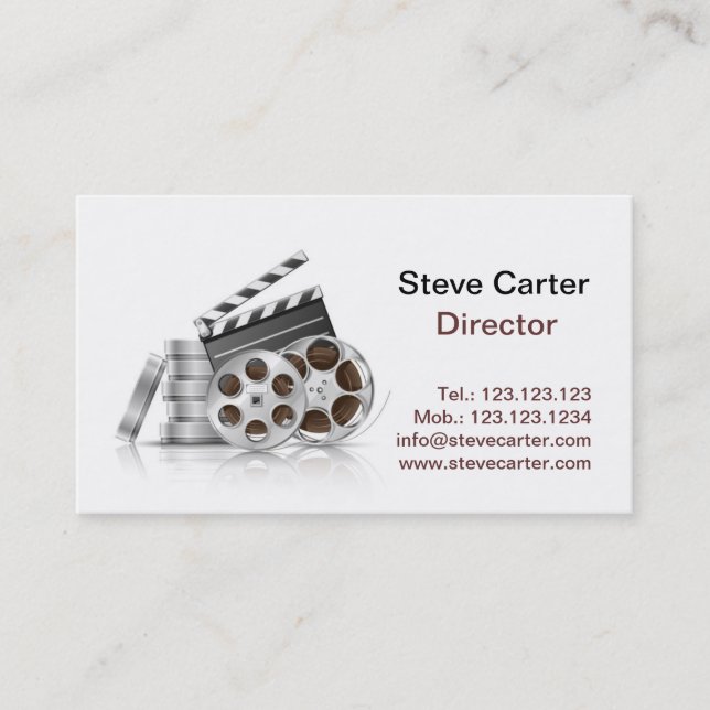 Film Director Camera Screwdriver Actor Cinema Business Card (Front)
