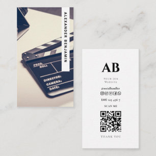 Film  Director Photo QR Code Business Card