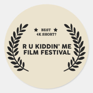 Film Festival Winner : Best 4K Short Classic Round Sticker