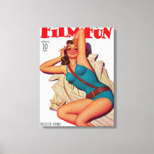 Film Fun Magazine Cover 10 Canvas Print