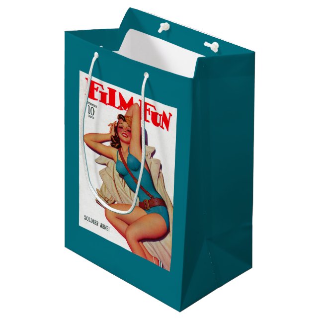 Film Fun Magazine Cover 10 Medium Gift Bag (Front Angled)