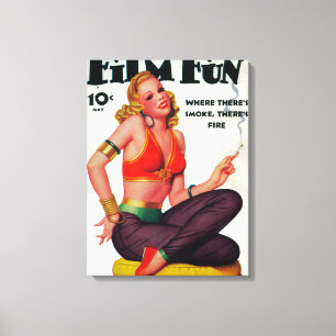 Film Fun Magazine Cover 11 Canvas Print