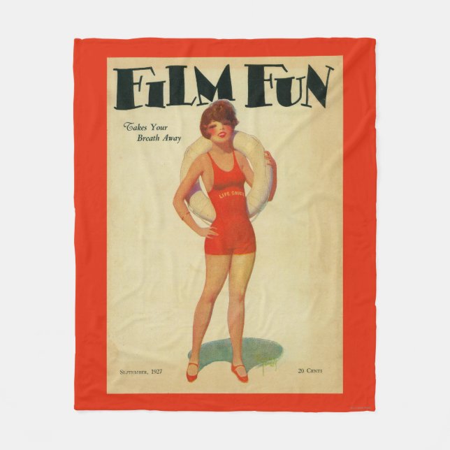 Film Fun Magazine Cover 2 Fleece Blanket (Front)