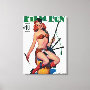 Film Fun Magazine Cover 7 Canvas Print