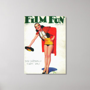 Film Fun Magazine Cover 8 Canvas Print