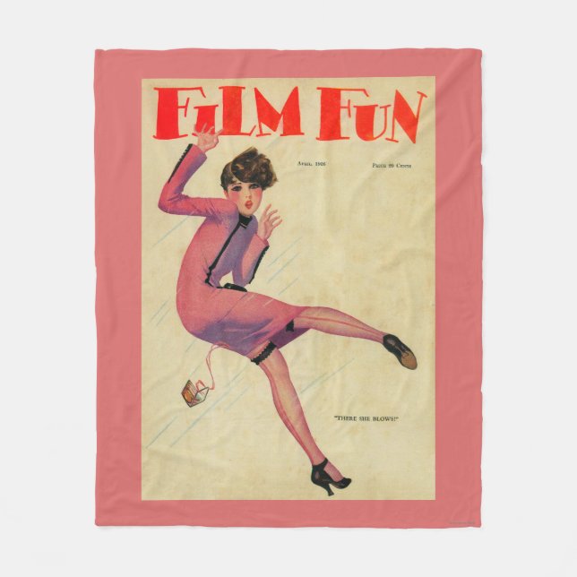 Film Fun Magazine Cover Fleece Blanket (Front)