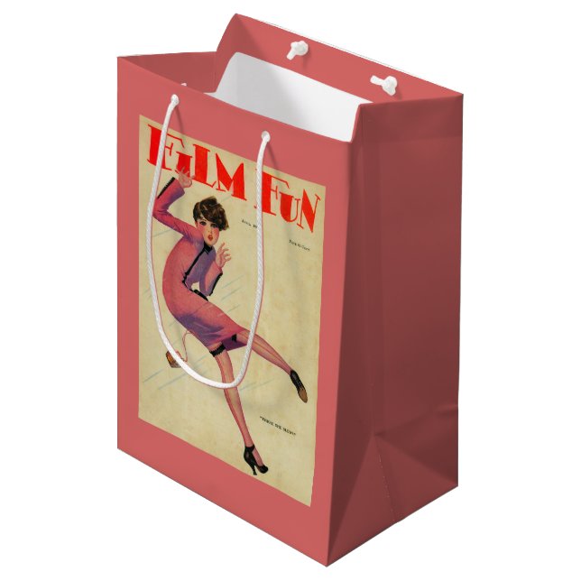 Film Fun Magazine Cover Medium Gift Bag (Front Angled)