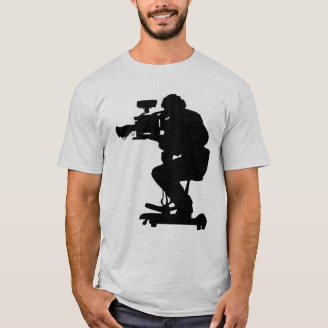 Film Makers Silhouette grey semi fitted mens tee (Front)