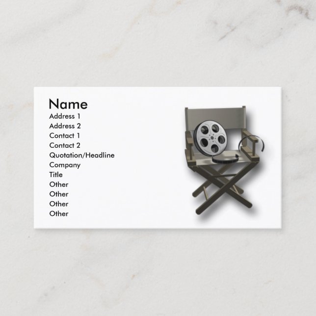 Film Movie director chare Business Card (Front)