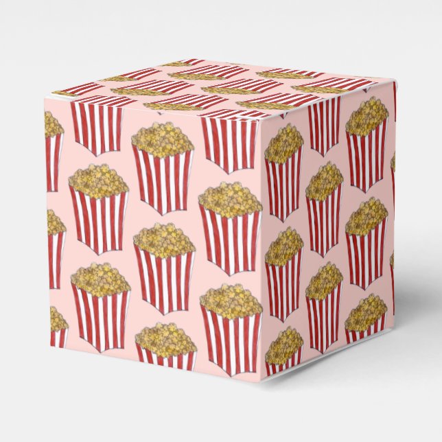 Film Movie Night Sleepover Buttered Popcorn Tub Favour Box (Front Side)