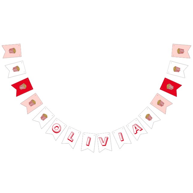 Film Movie Night Sleepover Popcorn Birthday Party  Bunting (All)