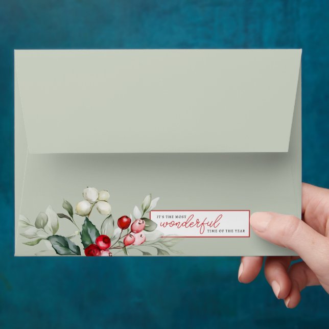 Film Negative Christmas Photo Card Envelope (Hand)