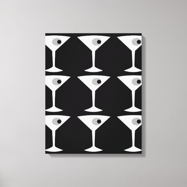 Film Noir Another Martini Stretched Canvas Print (Front)