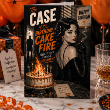  Film Noir Birthday Candle Fire Funny Birthday