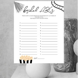 Film Noir - Bridal Shower - Bridal ABCs Game