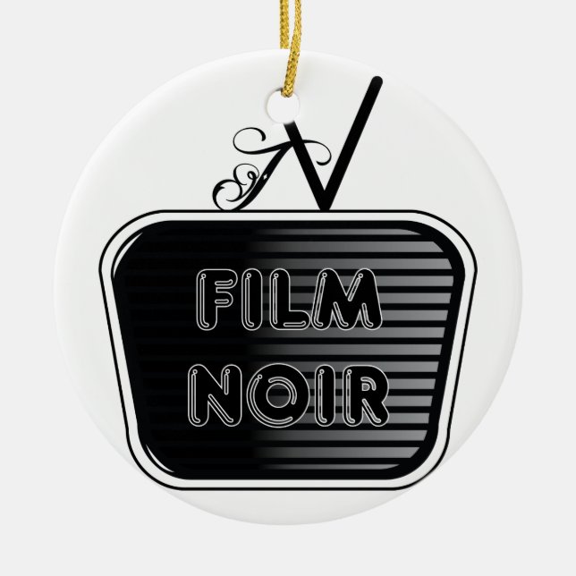 Film Noir Ceramic Tree Decoration (Front)