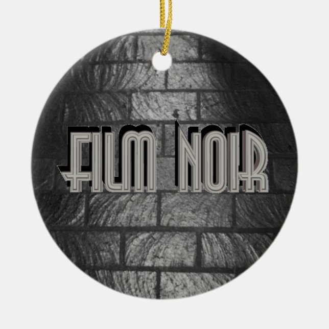 Film Noir Ceramic Tree Decoration (Front)